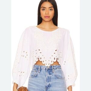 Free People Oleander Top in Ivory NWT
